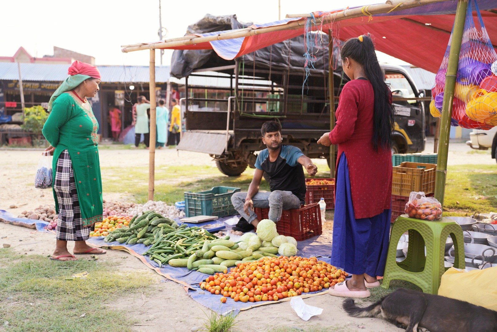 हरिहरपुरगढी गाउँपालिका कार्यालय नजिकै रहेको त्रिमिलन हाटबजार