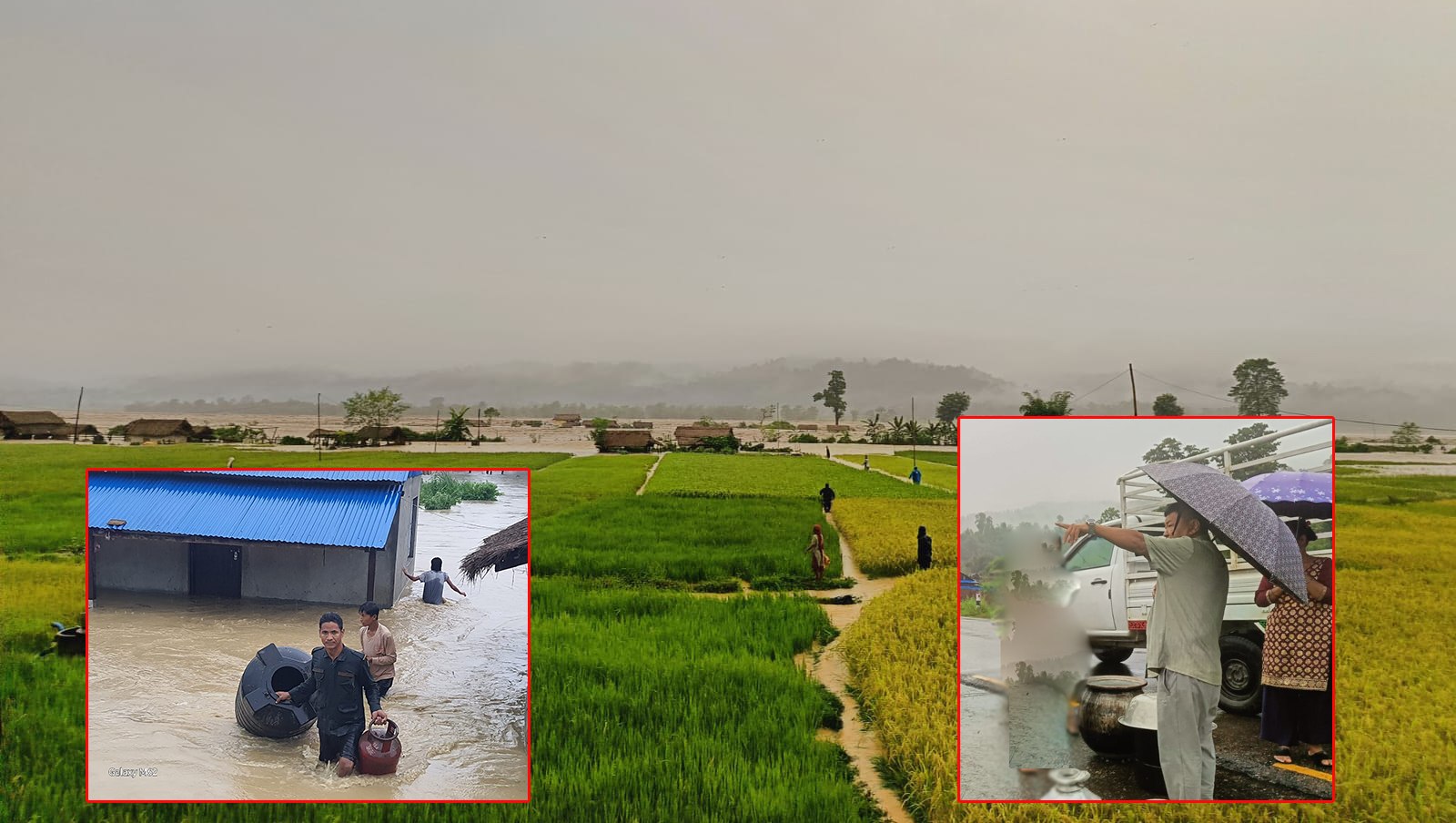 सिन्धुलीको हरिहरपुरगढी साढेमा बागमती नदीको बाढीले ४० घर डुबानमा