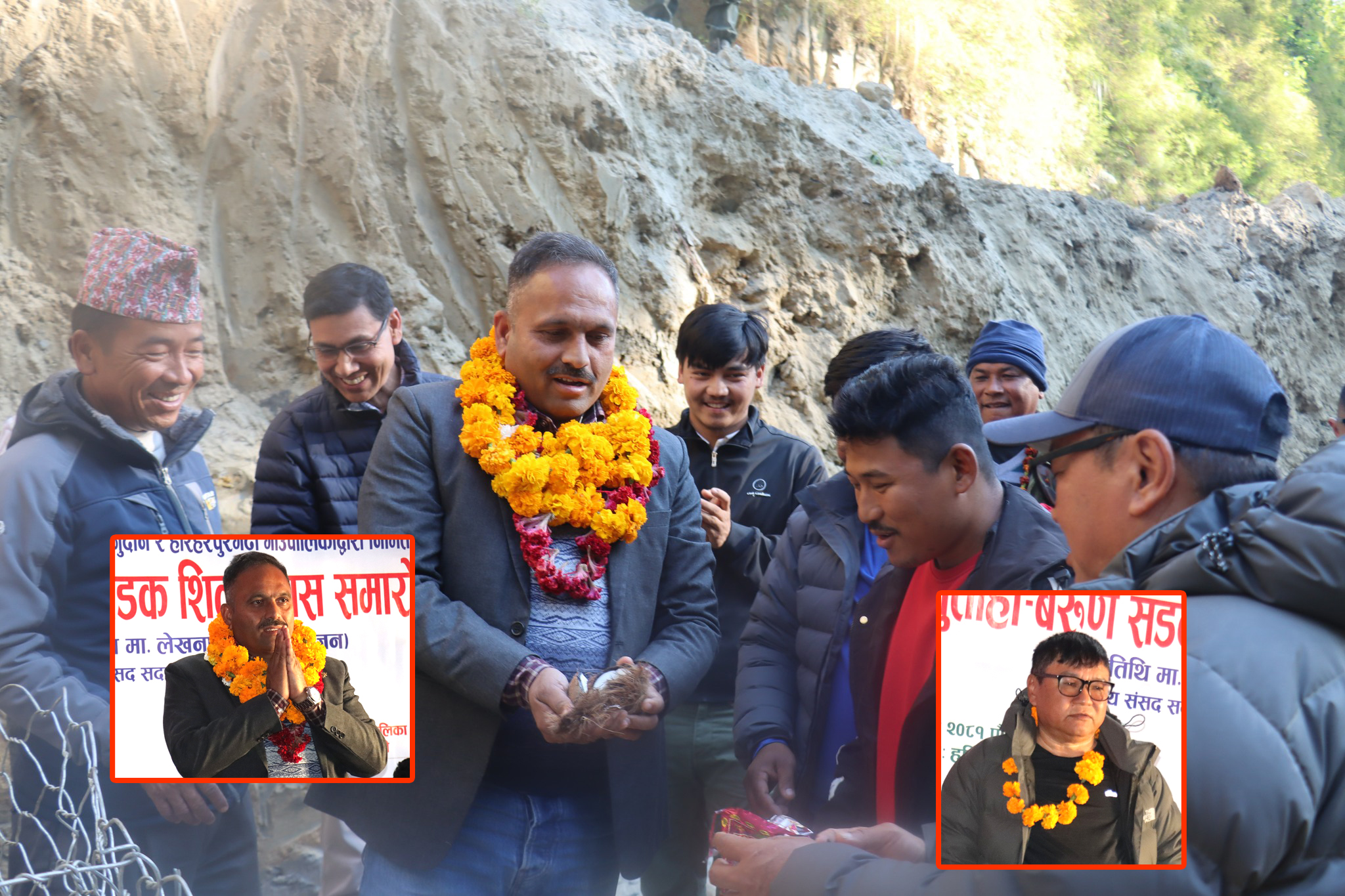 हरिहरपुरगढी गाउँपालिकाको भुताहा-बरुण सडकको सिलान्यास