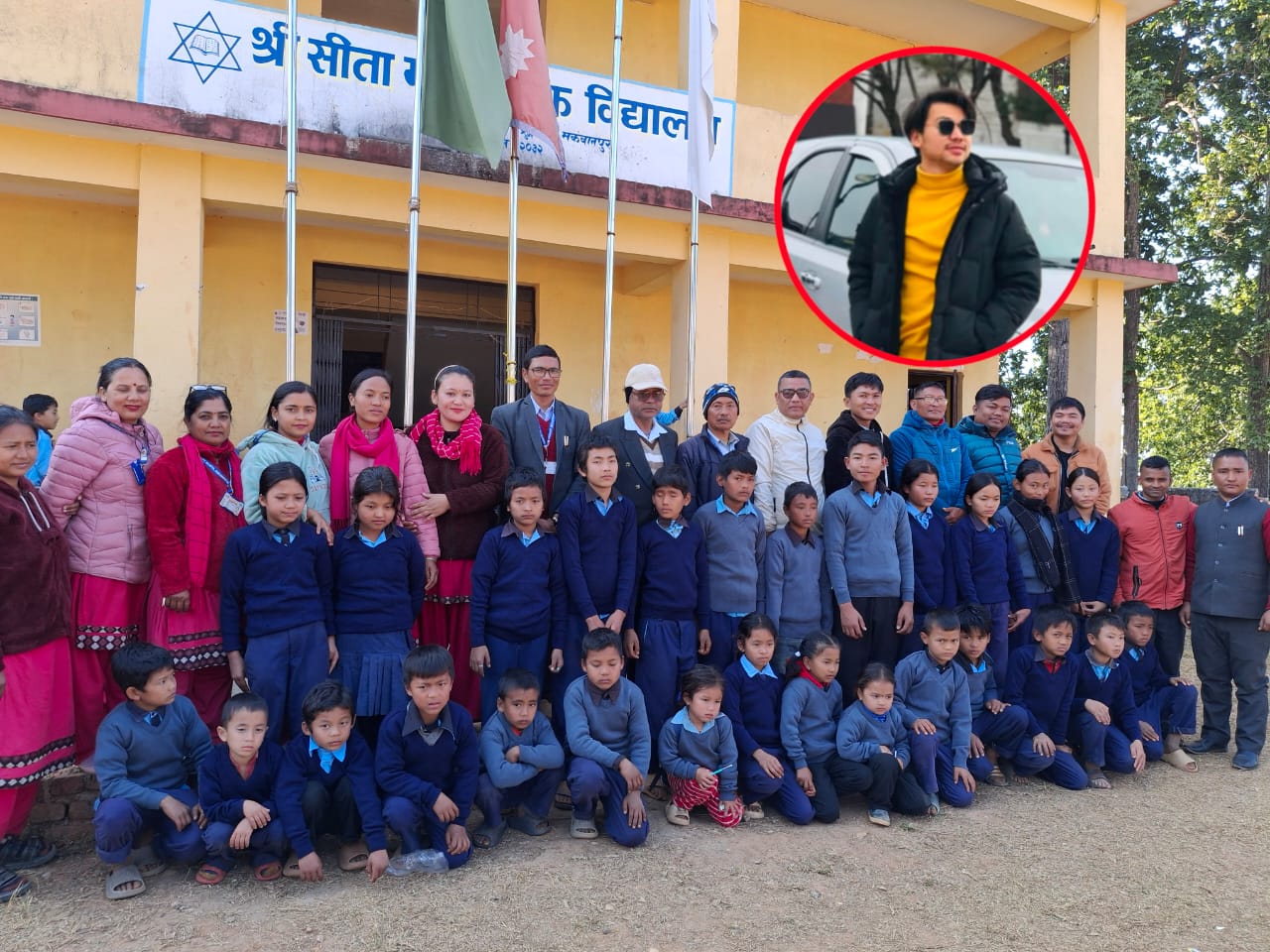 मकवानपुरका प्रकाशले गरे विद्यालयलाई न्यानो कपडा सहयोग