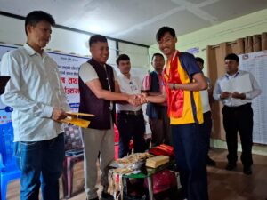 बागमती गाउँपालिकाद्वारा खेलाडी विद्यार्थीहरूको सम्मान तथा नगद पुरस्कार वितरण